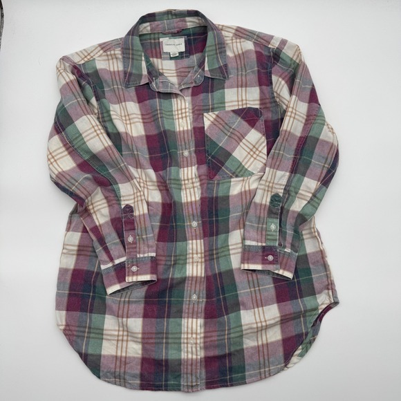 American Eagle Outfitters Tops - American Eagle Womens Plaid Button Down Shirt Small Oversized Flannel Top